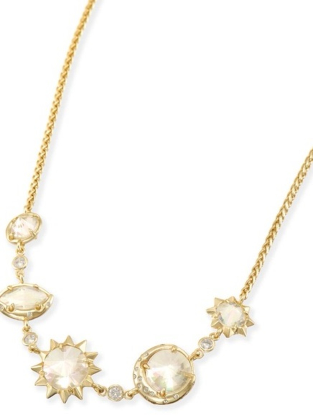 Kendra Scott Janet necklace Sunburst & Crystal Statement Necklace - Gold